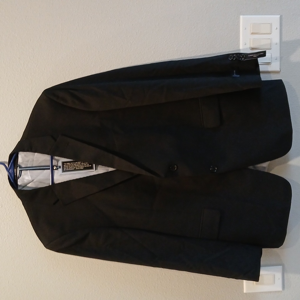 Nwt Tommy Hilfiger Wool Men's Black Adams Blazer Classic Tailored Trim Fit